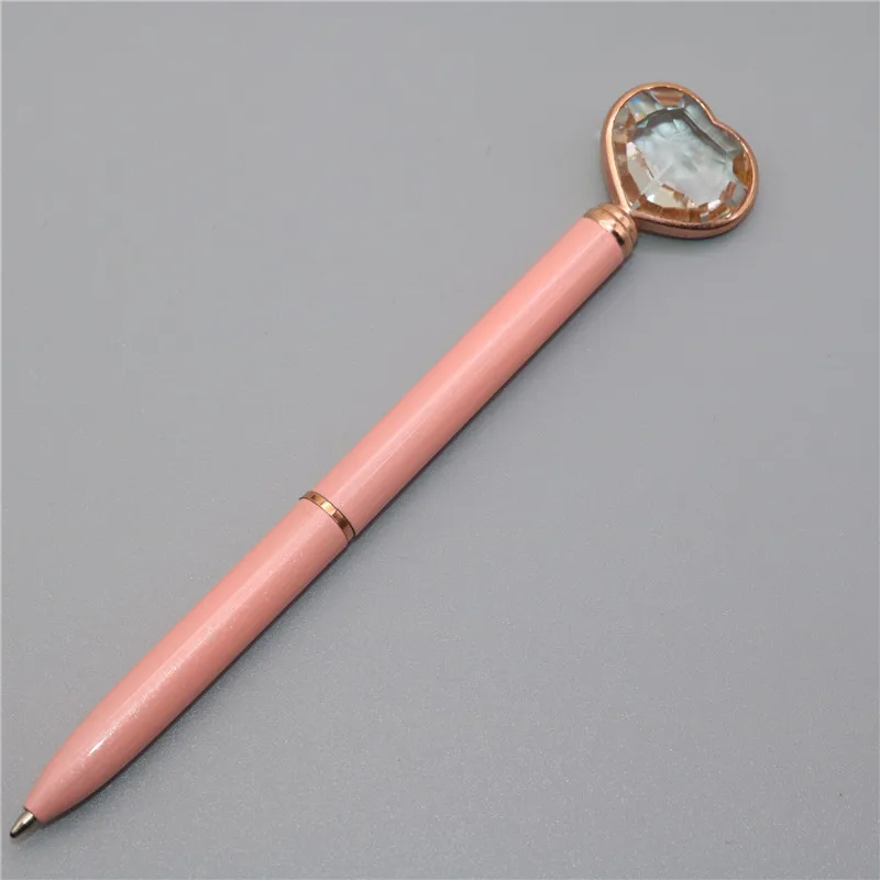 100 pcs pink 100 шт. Kawaii модная Алмазная шариковая ручка большой выбор цвета перо толщина 1,0 мм офисные студенческие канцелярские товары - Цвет: 100 pcs pink