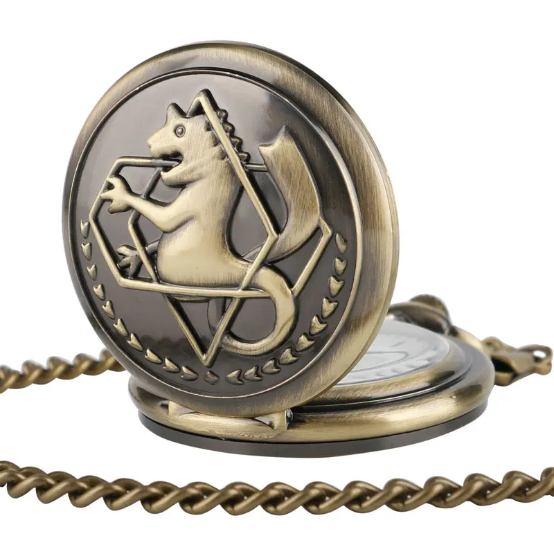 Классические бронзовые полностью охотничьи кварцевые карманные часы