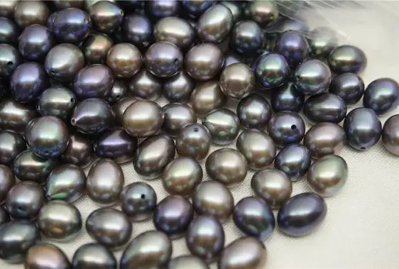 Ювелирные изделия из жемчуга с высоким блеском серый овальный жемчуг