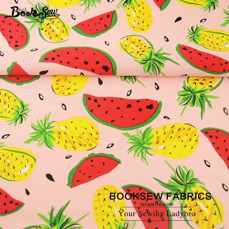 Booksew 100% хлопчатобумажная Поплиновая ткань летняя мягкая стеганая с фруктовым