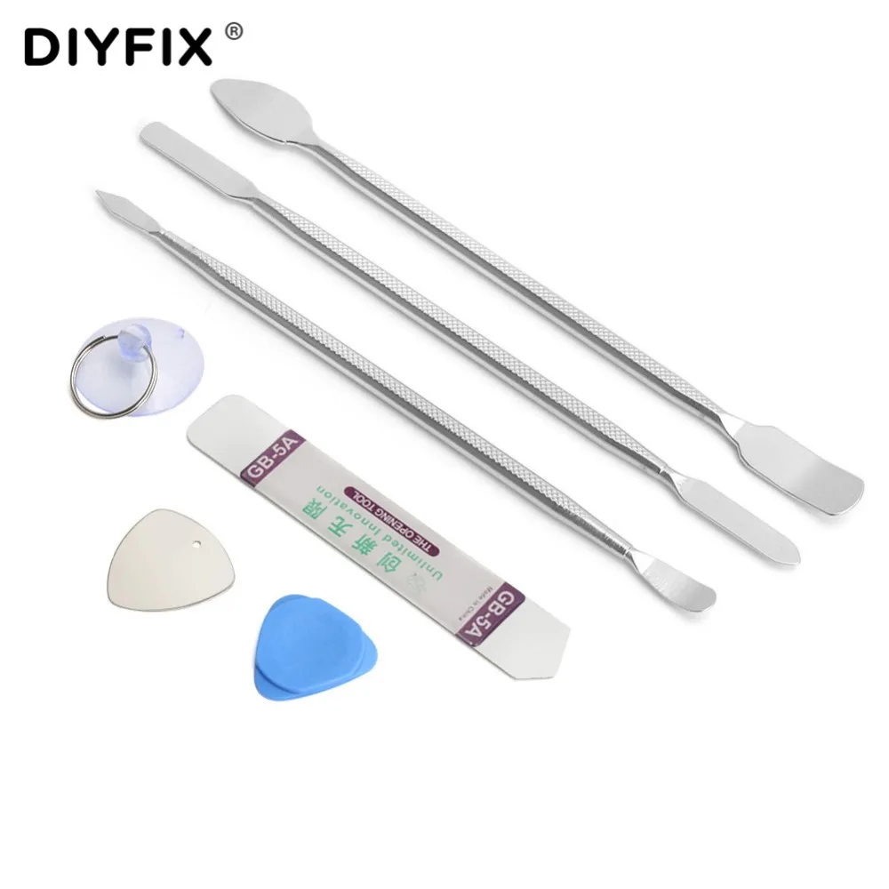 DIYFIX 7 шт. Металлический Набор Spudger мобильный телефон ремонтный инструмент для