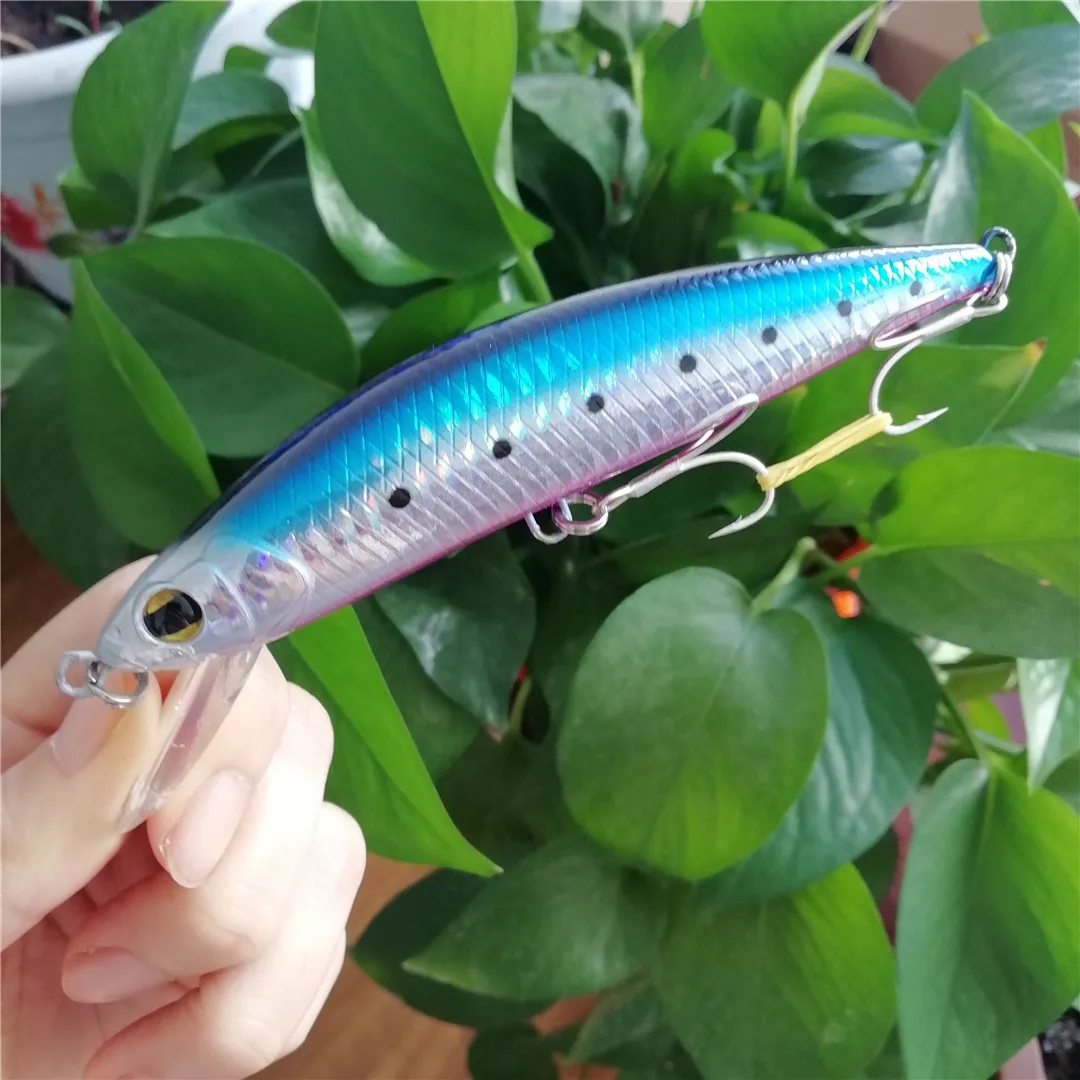 Swolfy 5 шт. тонущие приманки Minnow 12 см 40 г Морская рыбалка Приманки 3D глаза Пластиковые жесткие приманки Джеркбейт искусственные рыболовные воблеры