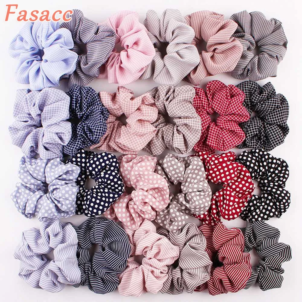 

FASACC Girls Hair Ties For Women Scrunchies Dots Elastic Rubber Bands scrunchy Gums Rope Korean Headwrap Woman Hair Accessories