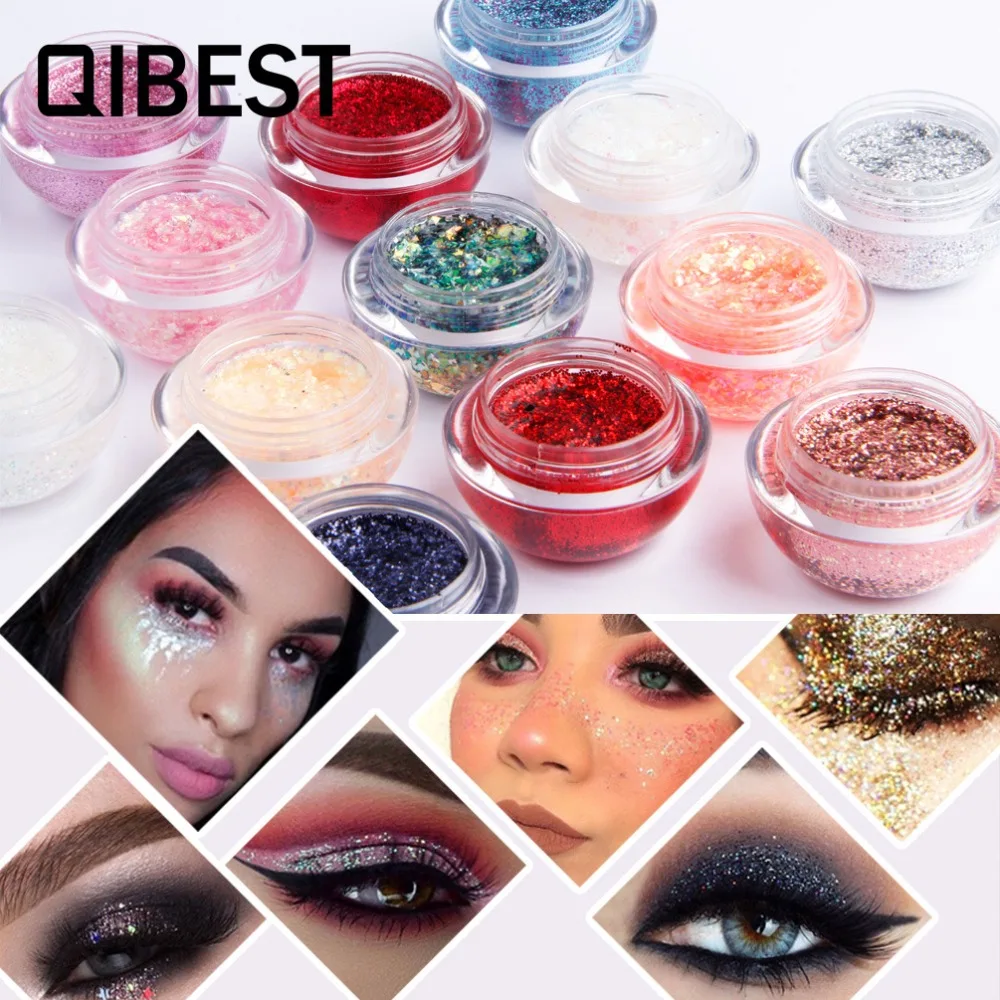 QIBEST Diamond Scintillation Cream Stage блестящая пудра T-stage Подиум паста |