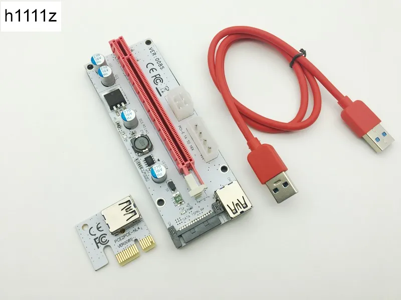 VER008S 3 в 1 Molex Power 60 см PCI E Райзер карта 4pin 6pin Sata Express 1x до 16x Удлинительный кабель для