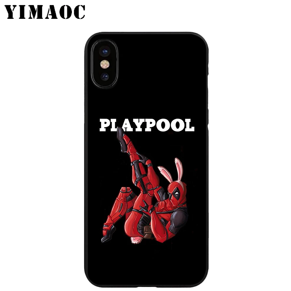 YIMAOC Deadpool 2 Movie Soft TPU Black Silicone Case for iPhone X or 10 8 7 6 6S Plus 5 5S SE Xr Xs Max |