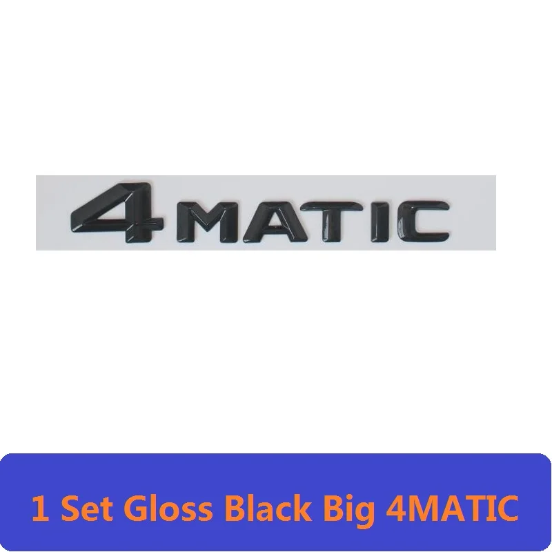 1 Set Big 4MATIC 3D черный глянец C117 CLA Автомобильная эмблема CLA45 CLA180 CLA200 CLA220 CLA250 эмблема значок наклейка авто турбо логотип для Mercedes Benz AMG - Цвет: 1 Set Big 4MATIC
