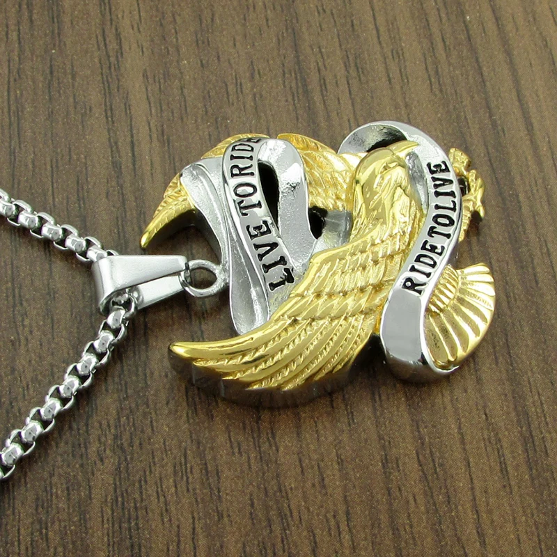 Мужская позолоченная цепочка из нержавеющей стали 316L серебряного цвета - купить