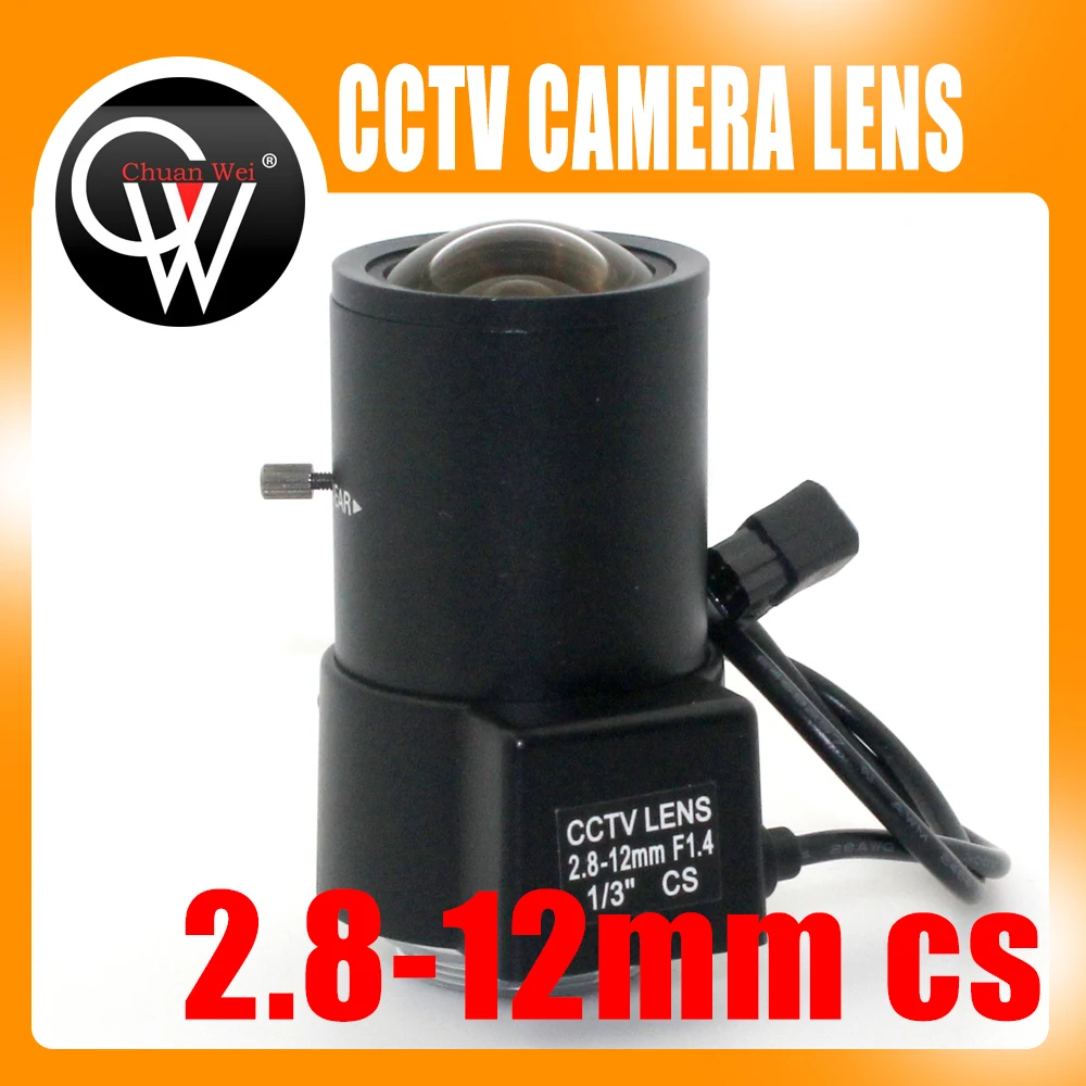 2 8 12 мм cs Объектив варифокальный Авто iris Box Камеры видеонаблюдения F1.4 CS объектив