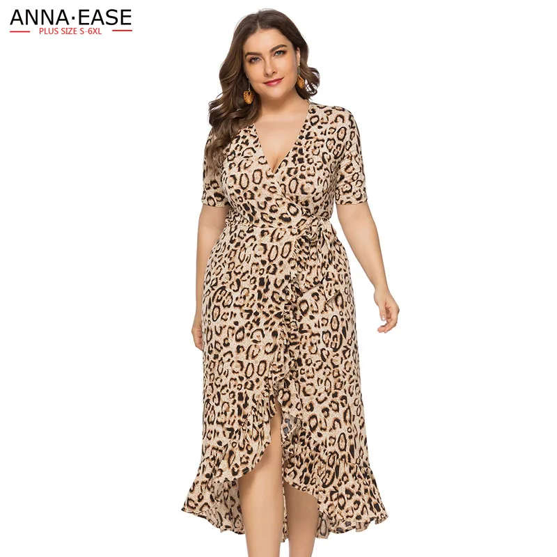 Сексуальное леопардовое женское платье размера плюс макси платья для женщин в