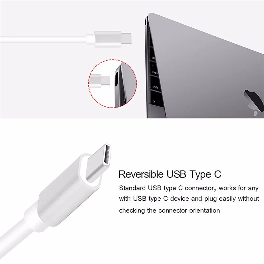 USB C к адаптеру HDMI (поддержка 4K / 30 Гц) Тип поддержкой 3 в 1 конвертер для Macbook Mac Pro iMac и