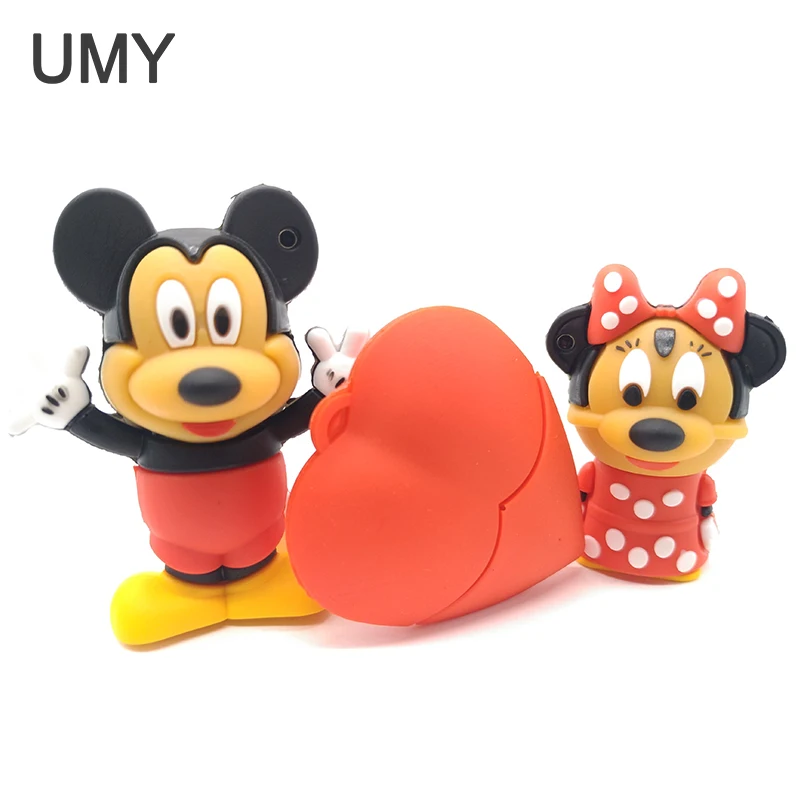 Флеш накопитель usb с героями мультфильмов флеш Микки и любовью 8 ГБ 16 4 Гб 32 pend rive
