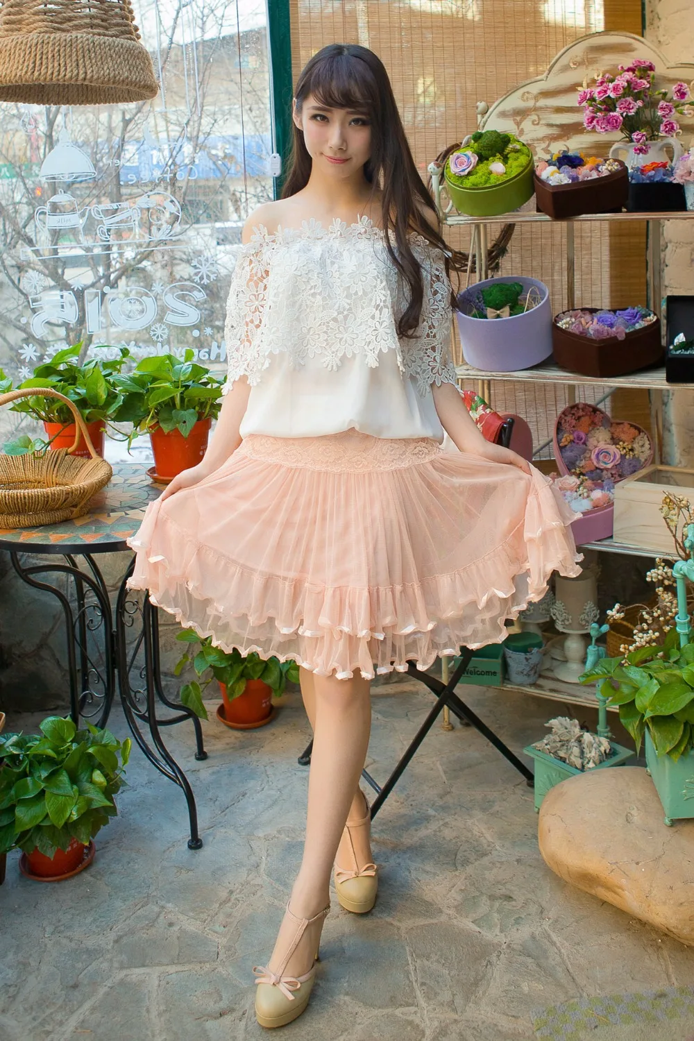 2016 Женская Мини кружевная юбка оптовая продажа сетчатые плиссированные юбки