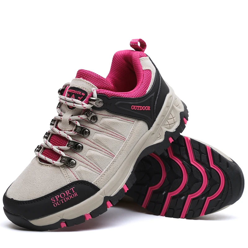 Hiking Womens Shoes Wearable Outdoor For Women Autumn/Winter Walking Boots Leather Waterproof Girls Mountain | Спорт и развлечения