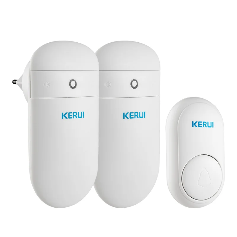 2 Receiver 1 Button KERUI дверной звонок M518 самогенерирующий цветной индикатор с функцией памяти 52 дополнительный тембр Защита окружающей среды дверные звонки - Цвет: 2 Receiver 1 Button