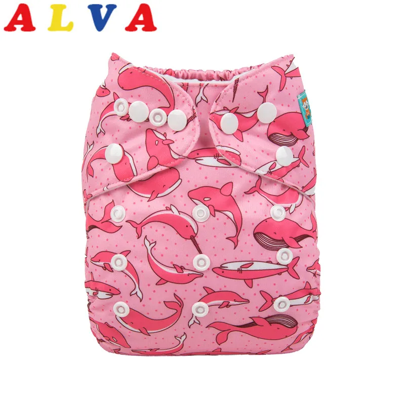 Тканевые подгузники Alvababy детские моющиеся тканевые для малышей 3 15 кг с вставкой