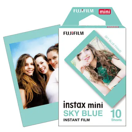 Оригинальная пленка Fujifilm Instax Mini Fuji синяя рамка для 8 7s 7 50s 50i 90 25 dw Share SP 1 Polaroid