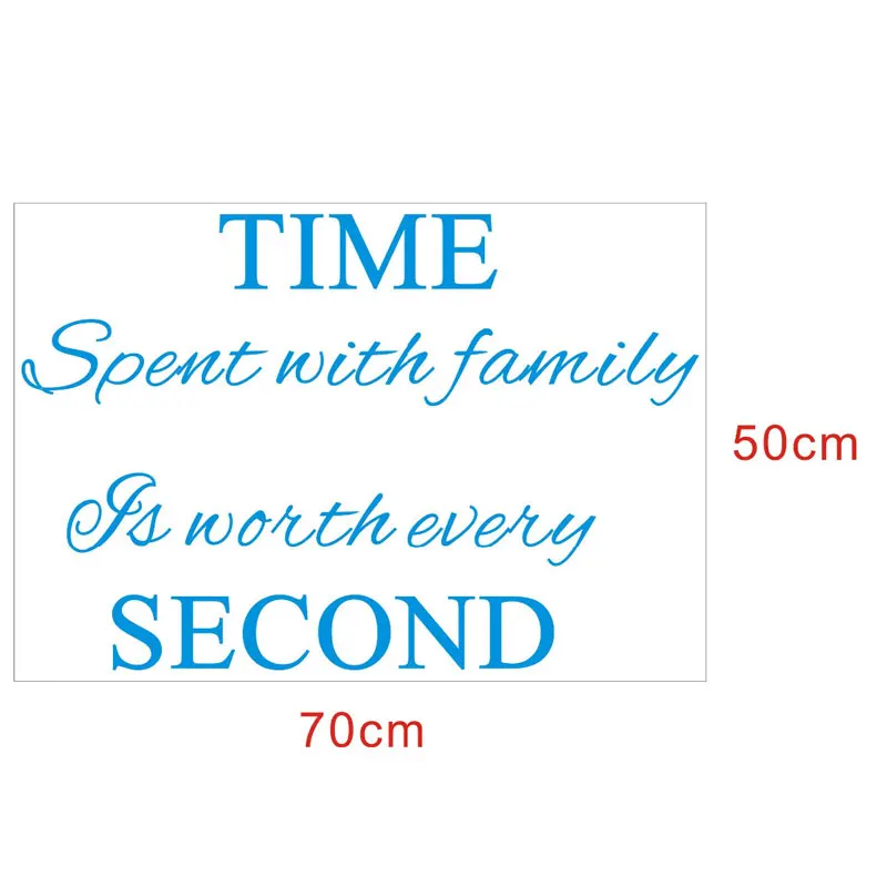 Время потраченные вместе с семьей стоит каждого 02 виниловых настенных