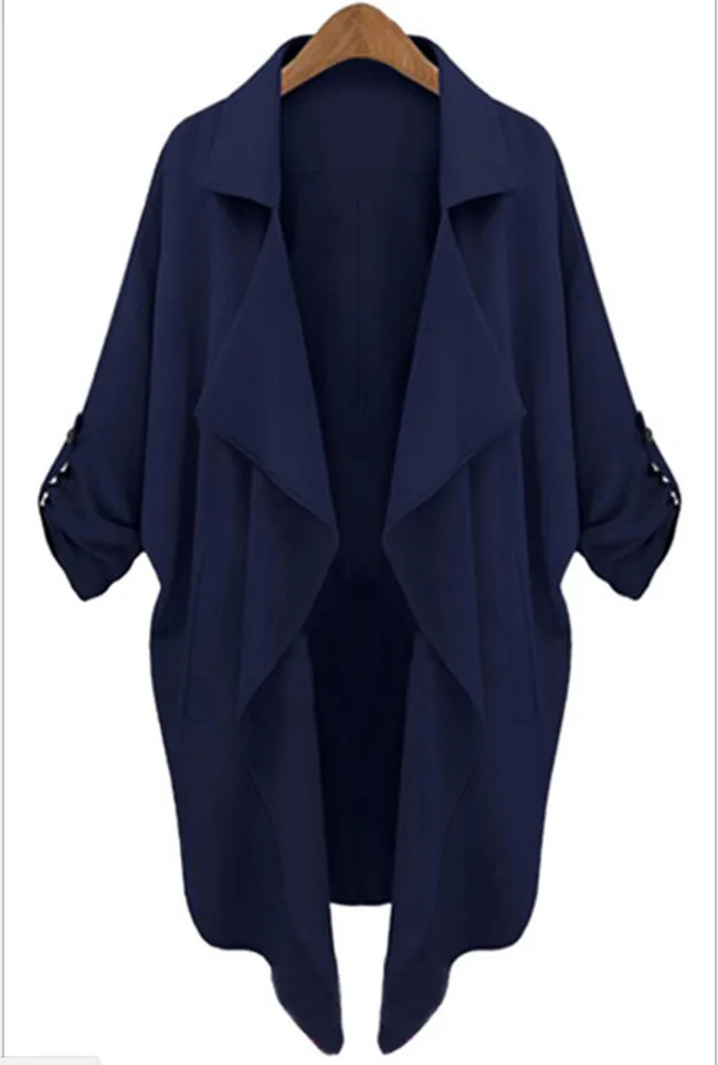 Женское длинное свободное тонкое пальто в Корейском стиле на весну и лето