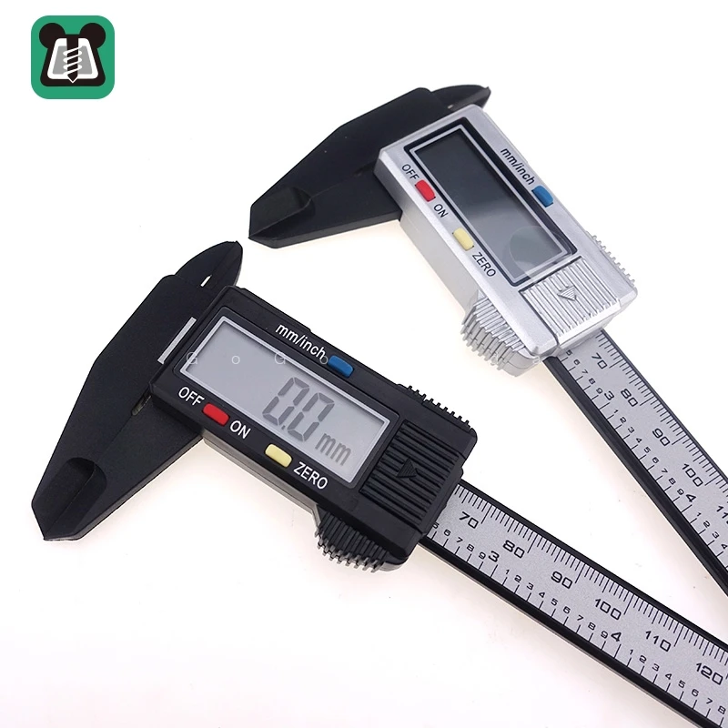 Free Shipping Vernier Caliper 150mm 6inch Accuracy 0.1mm Digital Display Plastic Simple Black White | Инструменты