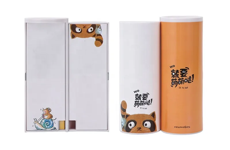 Cartoon Box C Kawaii для хранения дома и в офисе карандаши с котами коробка чашка пластиковый корпус ручка милый мультфильм органайзер для канцелярских принадлежностей многофункциональный Рабочий стол для хранения - Цвет: Cartoon Box C