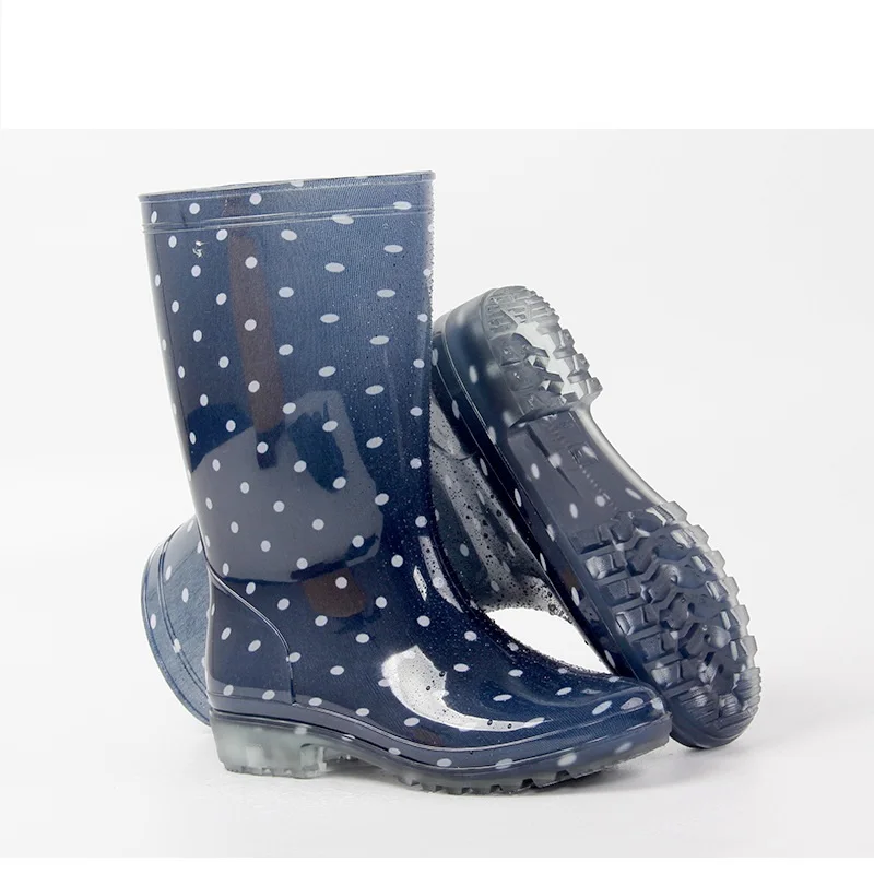 Сапоги Aleafalling женские из ПВХ водонепроницаемые сапоги с цветами Уличная обувь