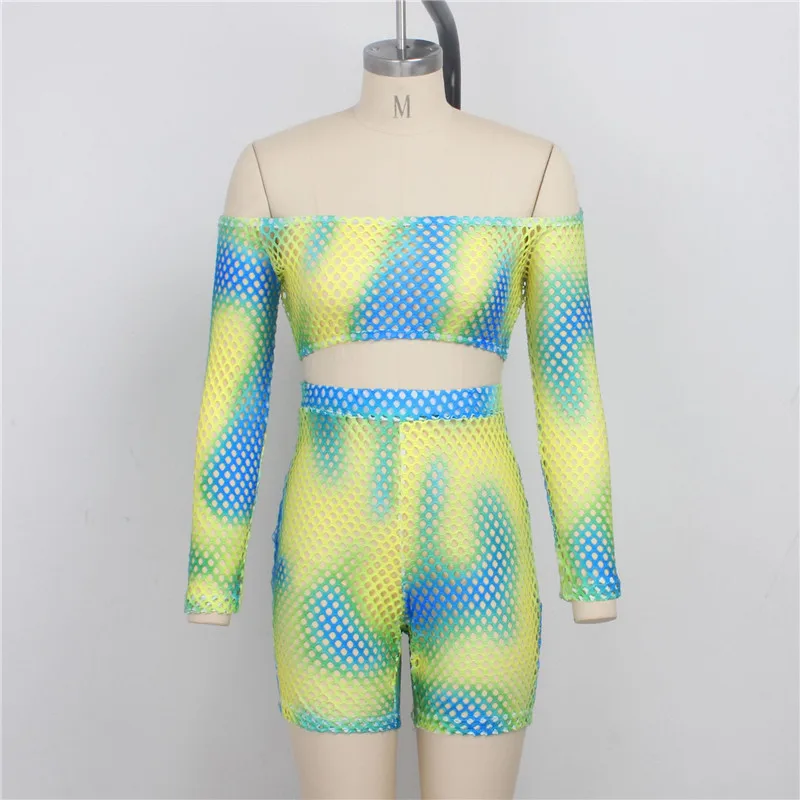 Женский пляжный комплект из двух предметов короткий топ с открытыми плечами и