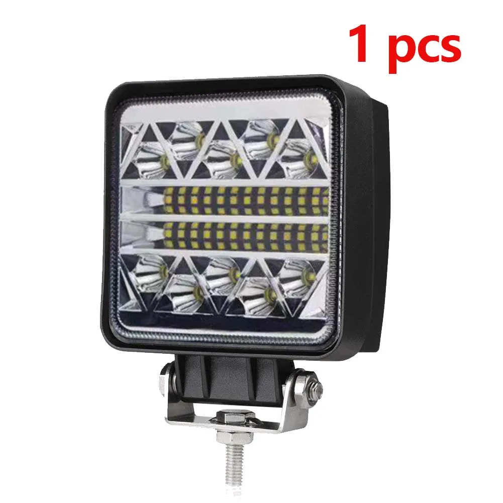 1 pcs 126W Adzoon 4 дюйма 126w светодиодный рабочий светильник 12v 24v для внедорожного грузовика, автобуса, лодка туман светильник автомобильный светильник в сборе - Цвет: 1 pcs 126W