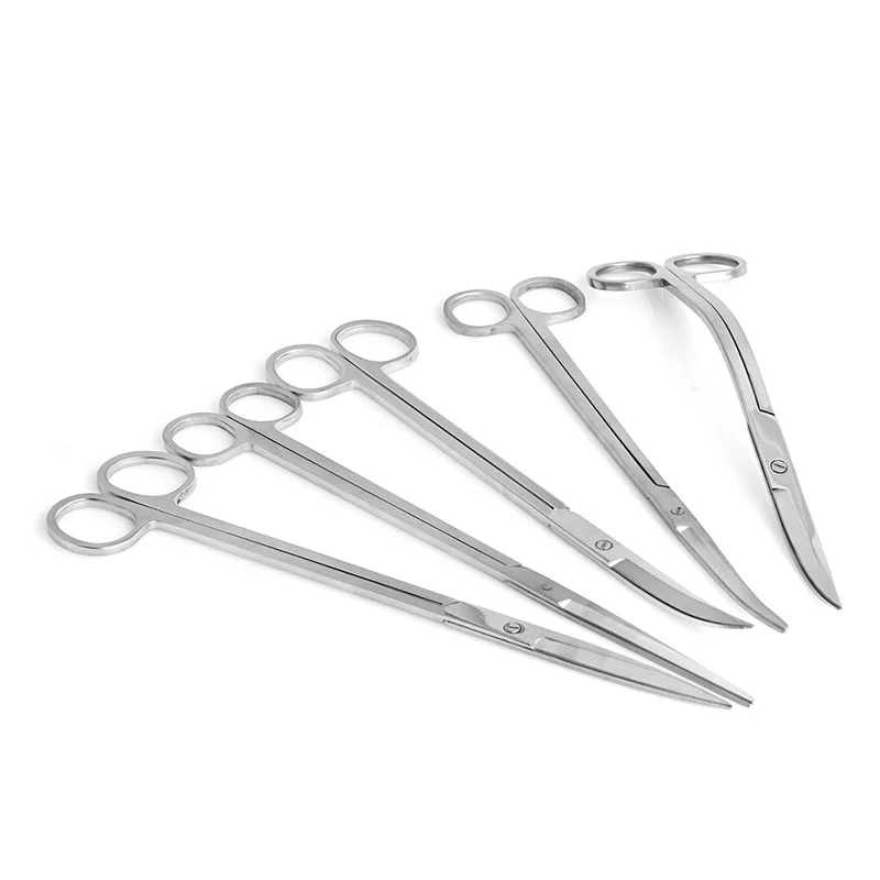 Аквариум из нержавеющей стали растительная отделка острые прямые и изогнутые Пружинные ножницы 10