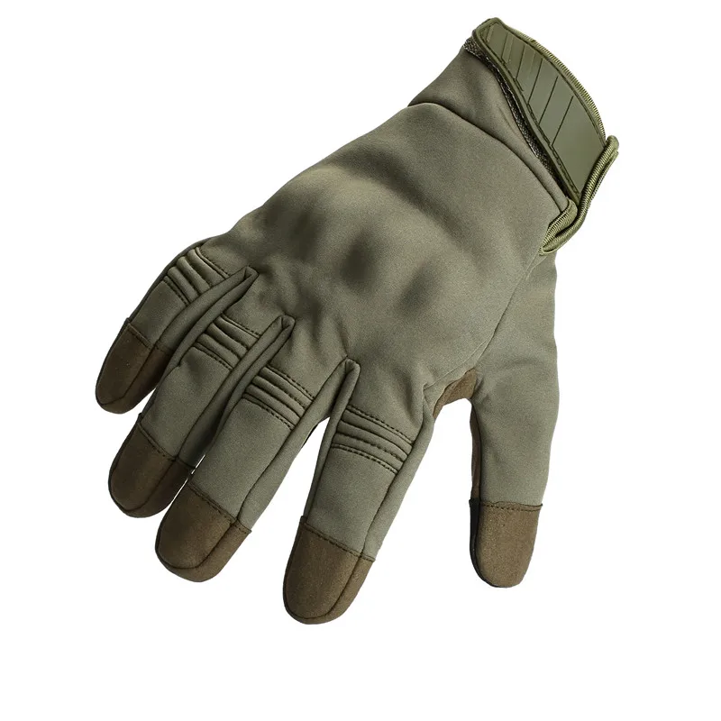 Army Green Открытый камуфляж тактические перчатки армии водонепроницаемый Пейнтбол Стрельба Военные перчатки для страйкбола противоскользящие полный палец сенсорный - Цвет: Army Green