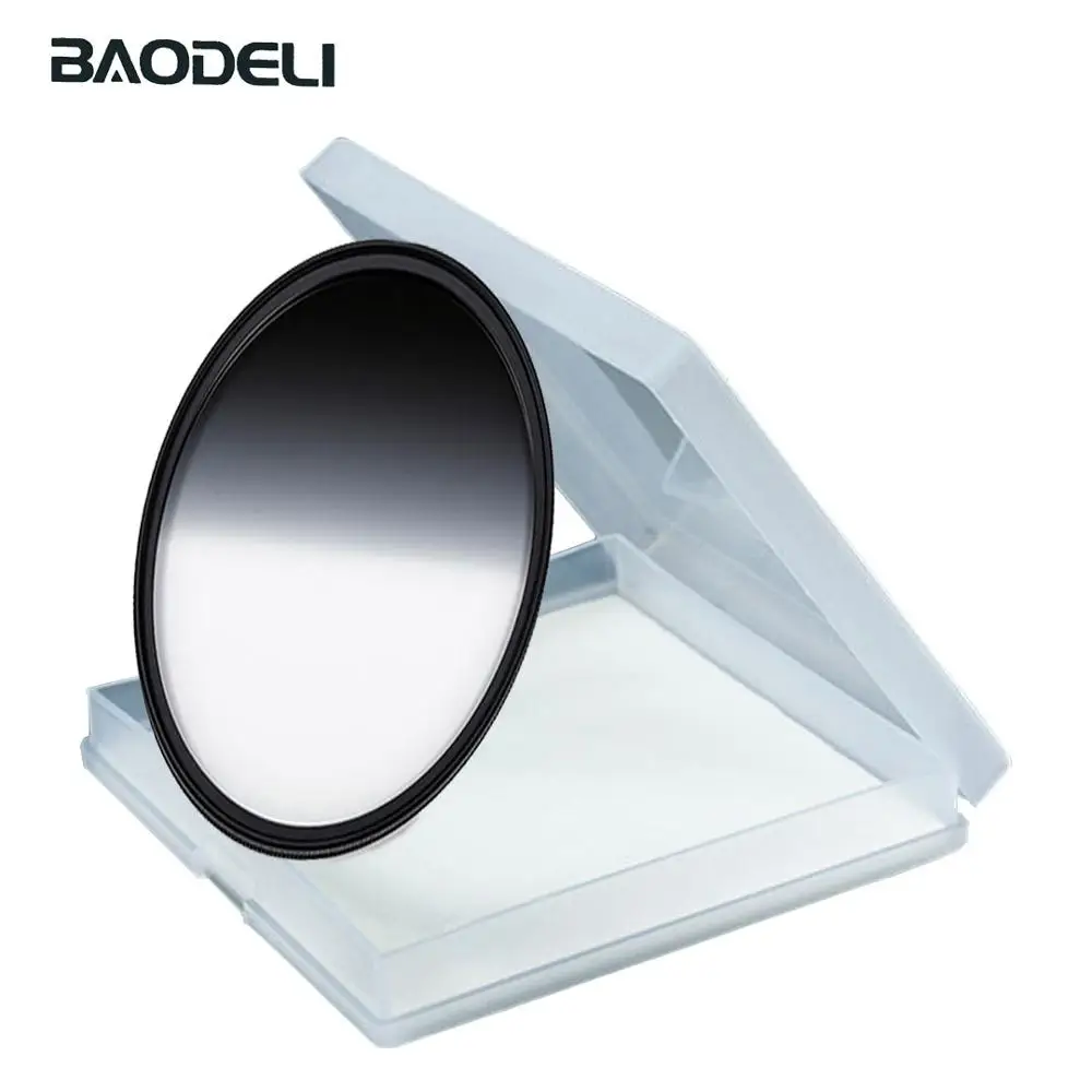 Фильтр для объектива камеры BAODELI серый градиентный фильтр Canon Nikon Sony A600 49 52 55 58 62 67 72