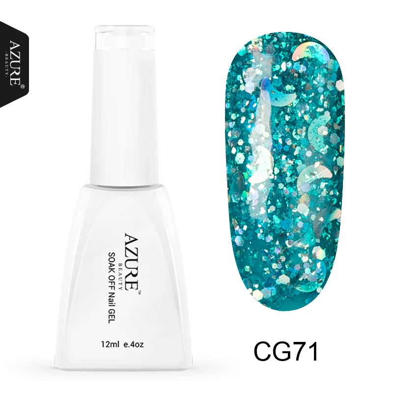 УФ гель для ногтей Azure 12 мл 3D блеск Полупостоянный Гель лак светодиодная лампа