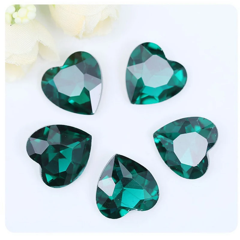 20 цветов 3D акрил в форме сердца Кристалл Rhinestone маникюр Блеск украшение из драгоценных камней мобильный телефон сделай сам материал украшения для ногтей