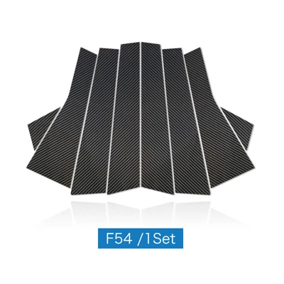 F54 Carbon 8pcs AMBERMILE для Mini Cooper F55 земляк F60 Clubman F54 аксессуары углеродное волокно B столб крышка отделка защита окна наклейки - Название цвета: F54 Carbon 8pcs