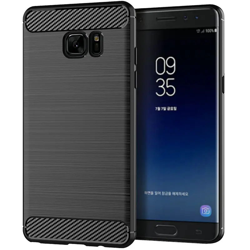 Для samsung Galaxy Note fe вентилятор Edition чехол Силиконовый прочный панцири углерода