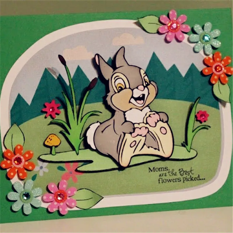 

Rabbit Metal Cutting Dies Stencils For Card Making Decorative Embossing Suit Paper Cards Stamp DIY