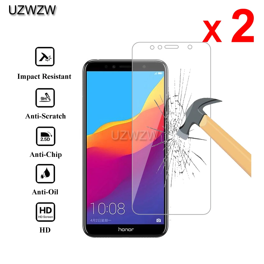 2 шт. для huawei Honor 7C AUM-L41, 5,7 дюймов, русская версия, закаленное стекло, Защита экрана для huawei Honor 7C, защитное стекло