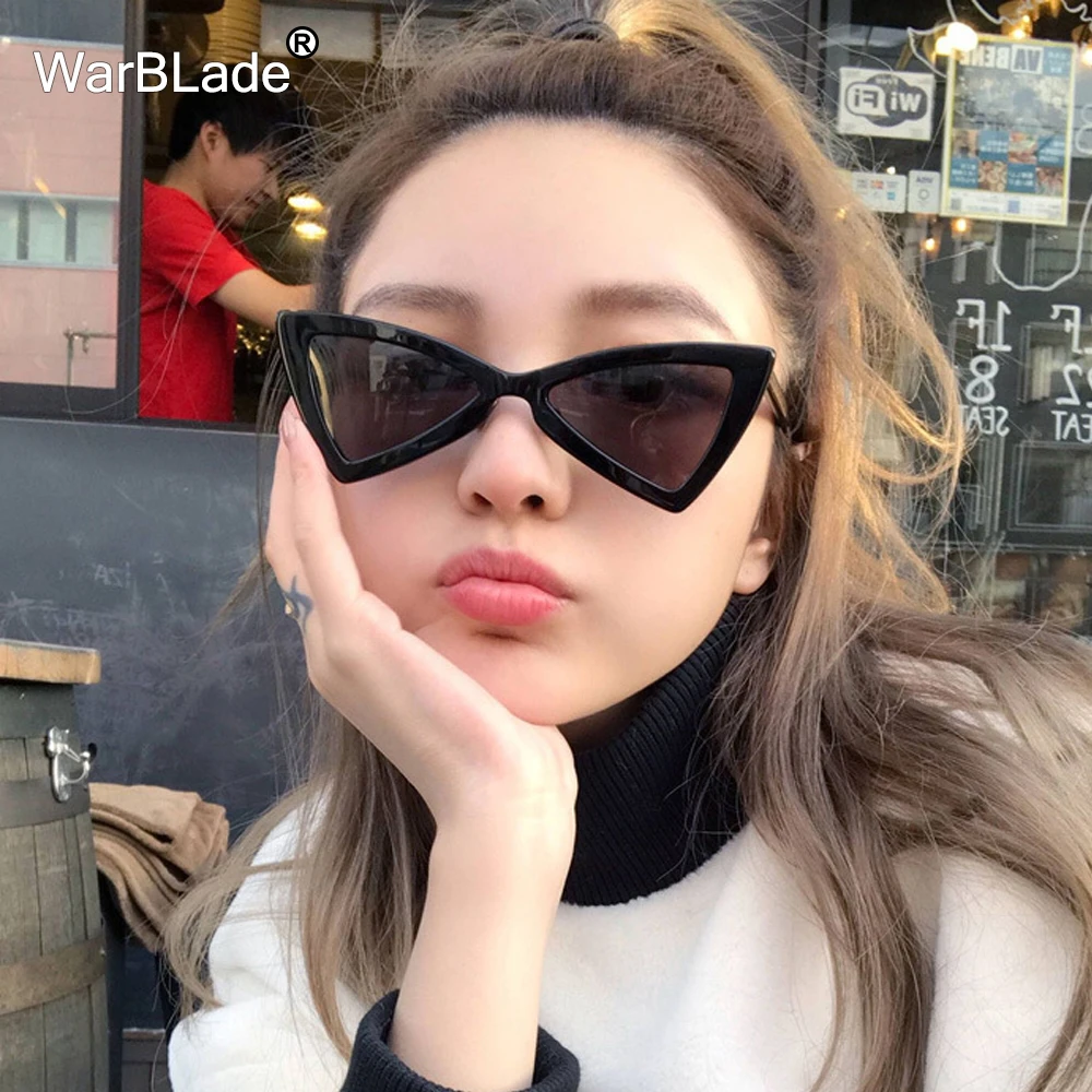 

Солнцезащитные очки женские WarBLade, кошачий глаз, треугольные, винтажные, UV400, 2018
