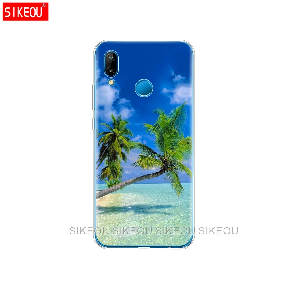 Силиконовый чехол для телефона Huawei P20 P7 P8 P9 P10 Lite Plus Pro 2017 p smart летняя пляжная сцена