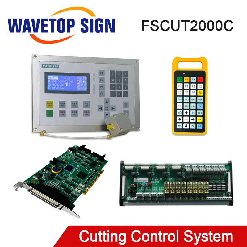 WaveTopSign Friendess FSCUT Лазерная резка машина система управления 0-6KW FSCUT2000C Cypcut BCS100 BMC1604 FSCUT2000C контроллер