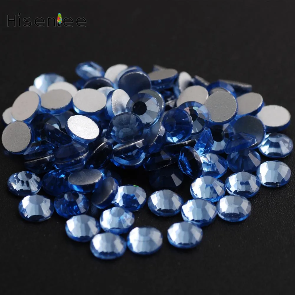 light blue Супер Блестящий SS6 2 мм 1440 шт Кристалл с плоской задней частью 2 мм Стразы для ногтей 3D Стразы без горячей фиксации аксессуары для маникюра - Цвет: light blue