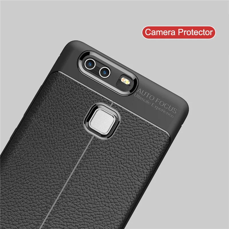 Beworlder For Huawei P9 Plus Case Anti Slip ShockProof Soft TPU Cases PU Leather Texture Silicone Cover P9Plus |
