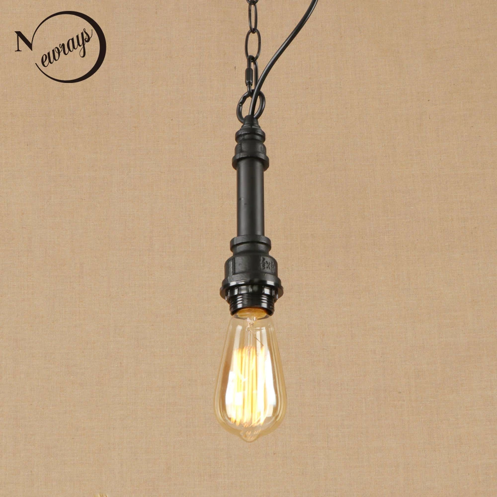 

Retro industrial lron black hanging lamp LED Pendant Light Fixture E27 220V For parlor hotel dining room bedroom loft cafe path
