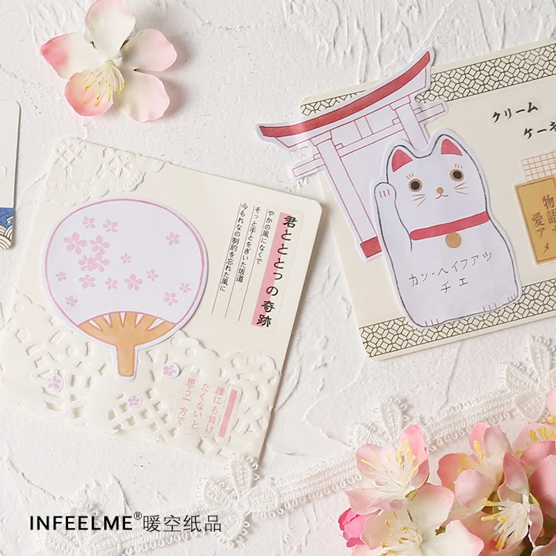 

16PCS/LOT walking in Kyoto series sticky n times stickers memo pad