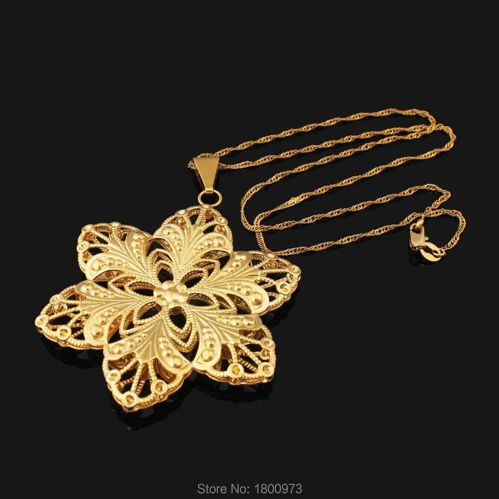 Арабская подвеска золотого цвета и ожерелья ювелирные изделия романтичные цветы