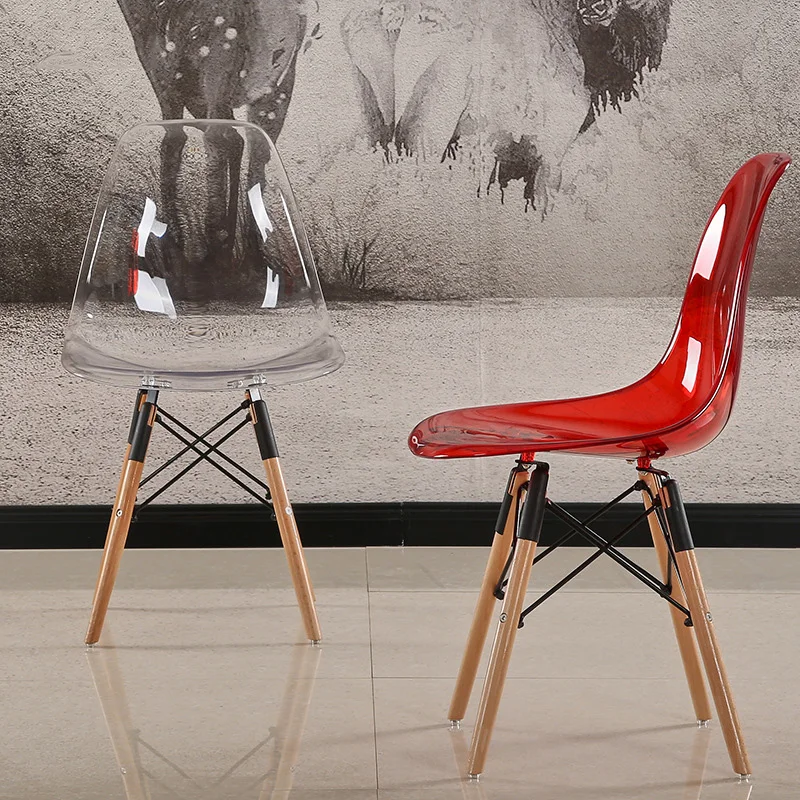 1 шт. креативный пластиковый прозрачный обеденный стул простой для отдыха