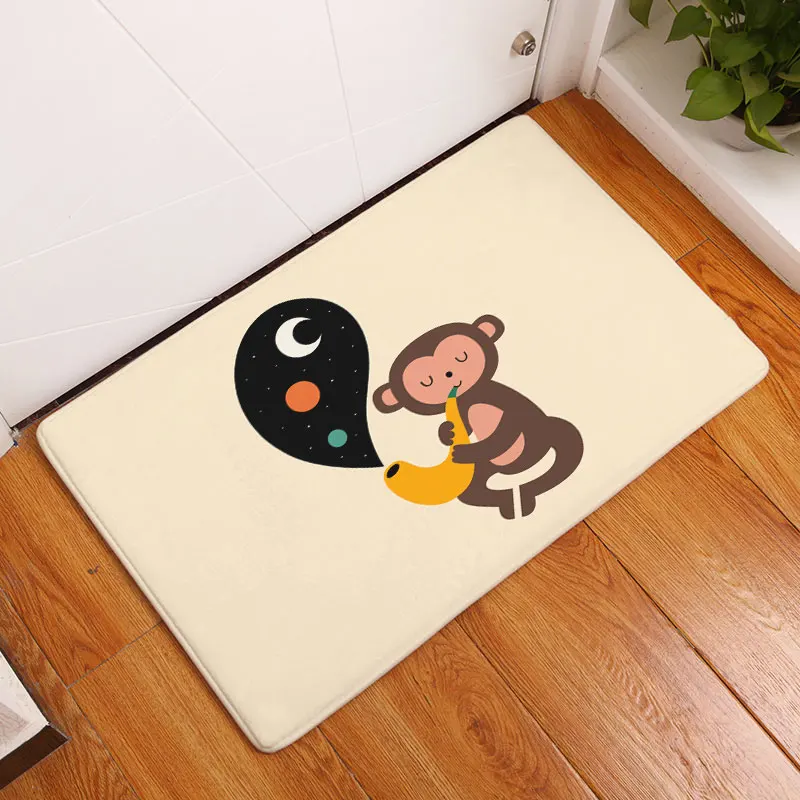 Monily нордический фланелевый водонепроницаемый напольный коврик с милыми