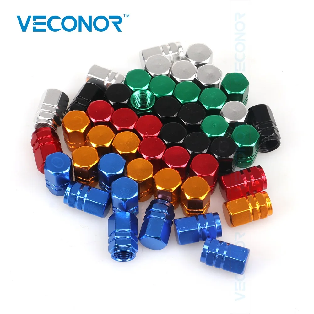 Veconor 48 шт./упак. разных цветов Универсальный алюминиевый hexgon стиль авто шин клапан