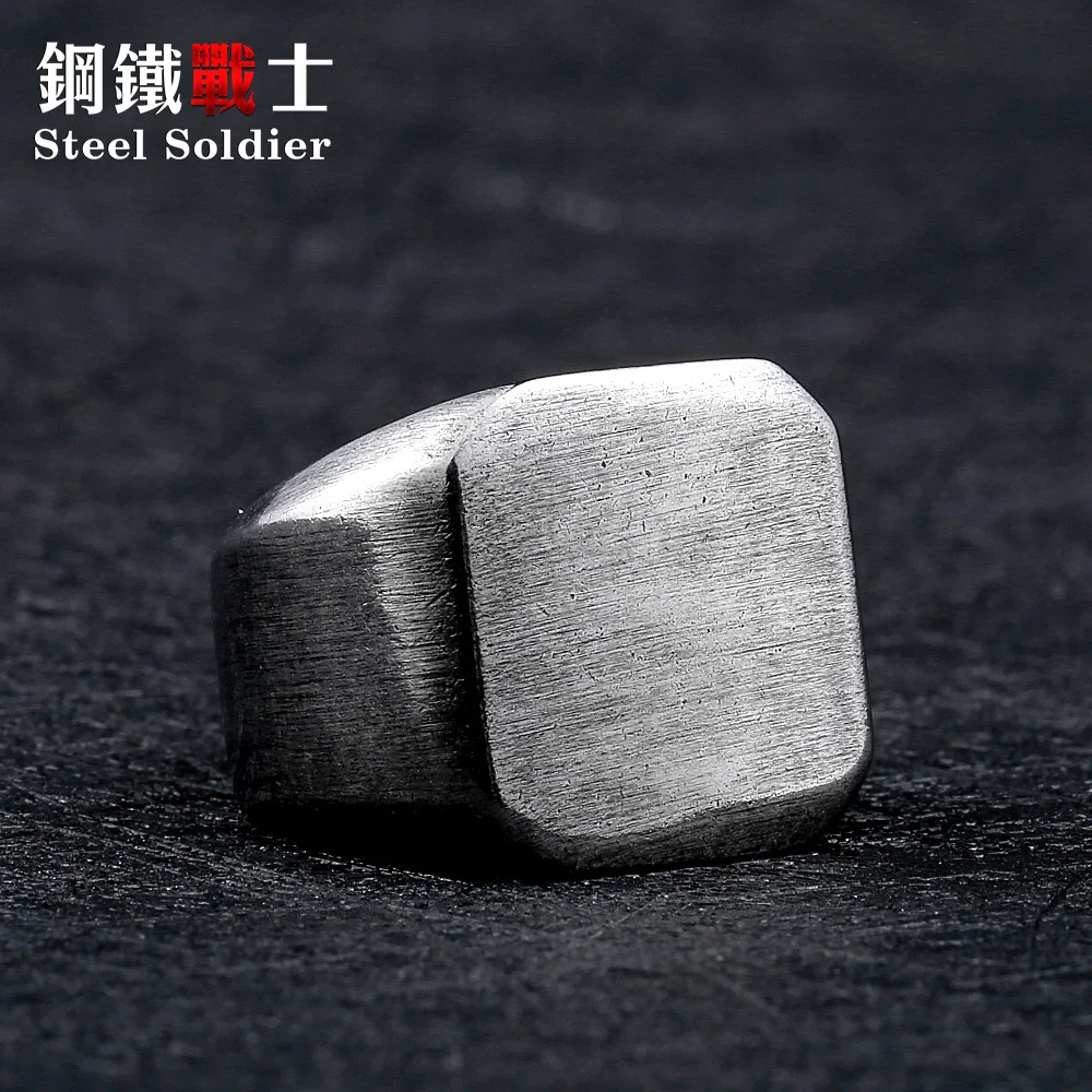 Мужское Винтажное кольцо из нержавеющей стали серебряного цвета популярное