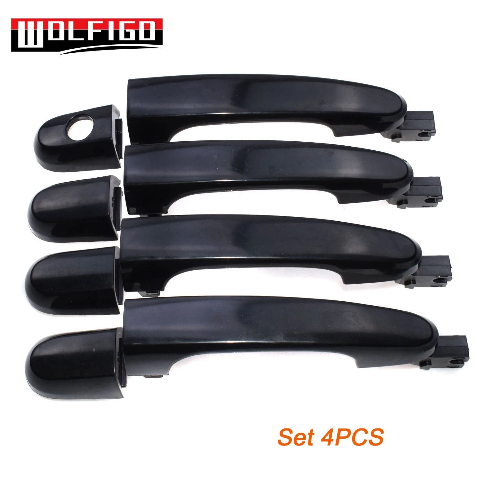 Front Rear 4pcs WOLFIGO Новые 1 шт/2 шт/4 шт наружные дверные ручки передний задний левый правый для Kia Sportage 2005-2010 82651-1F000, 82661-1F000 - Цвет: Front Rear 4pcs
